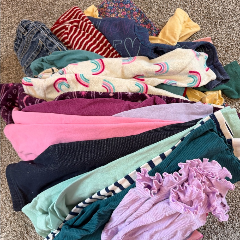 Girls Mixed Colors Bottoms - Assorted Leggings & Pants